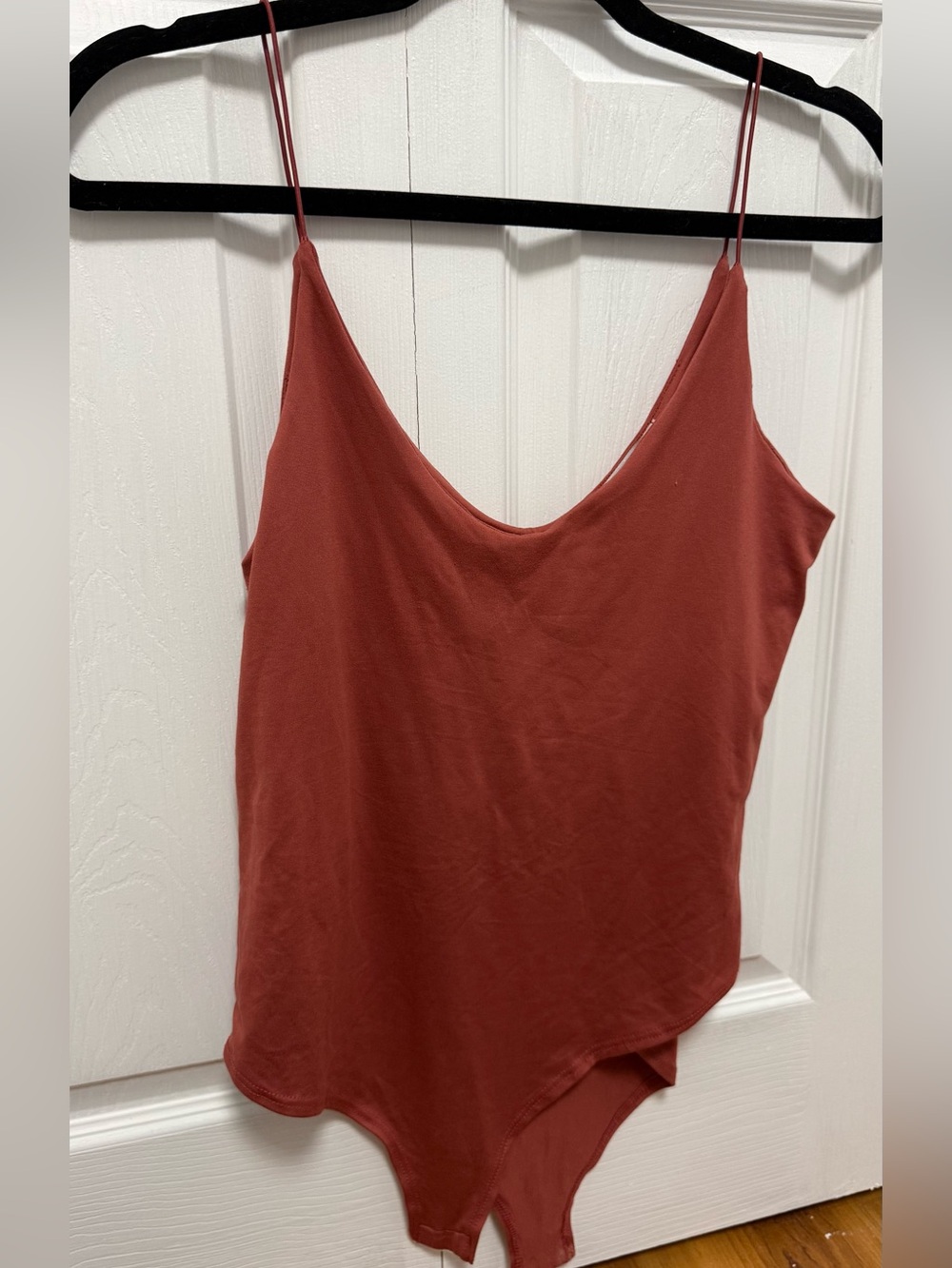 gaze Rust Red Spaghetti Strap Bodysuit